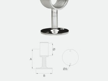Soporte tubo Ø43