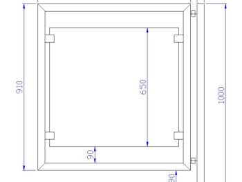 Puertecita de cristal con pinzas