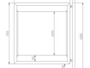 Puertecita de cristal con guias