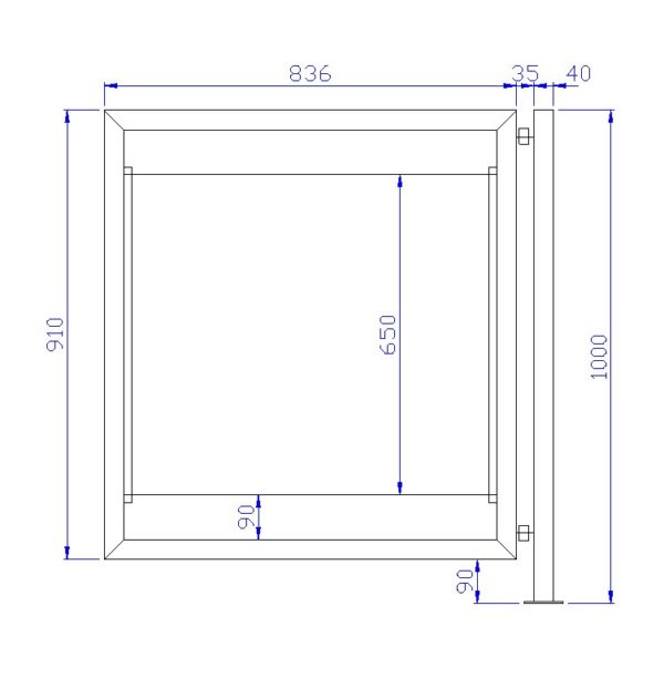 Puertecita de cristal con guias