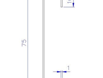 Rodapie de 75x15 mm
