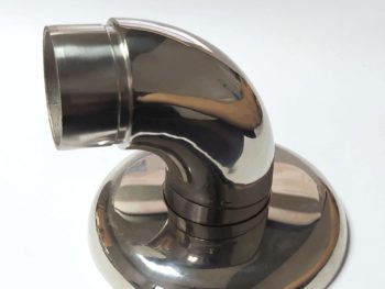 Placa, codo y embellecedor para tubo redondo